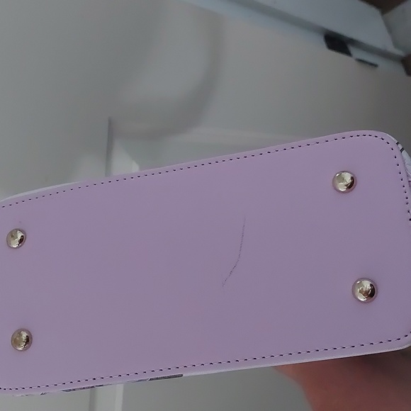 Finon Milano Floral Purple & White Hand Bag NWOT - Picture 5 of 13